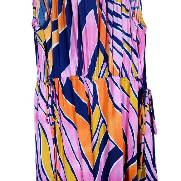 Maeve Anthropologie Finley Wide Jumpsuit 2 Bright Boho Chic Resort Beach Wear - Picture 12 of 15